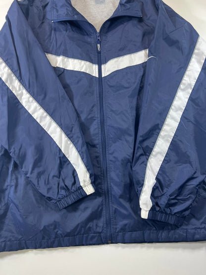 Vintage Nike Navy Blue and White Windbreaker Jacket XL
