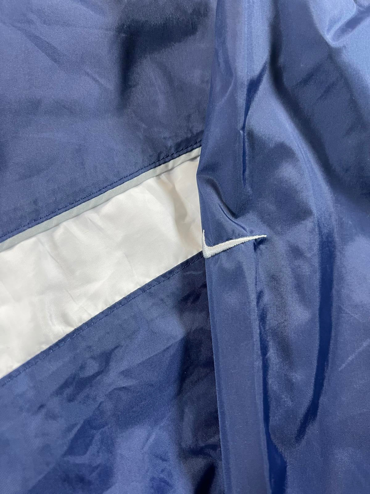 Vintage Nike Navy Blue and White Windbreaker Jacket XL