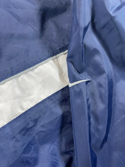 Vintage Nike Navy Blue and White Windbreaker Jacket XL