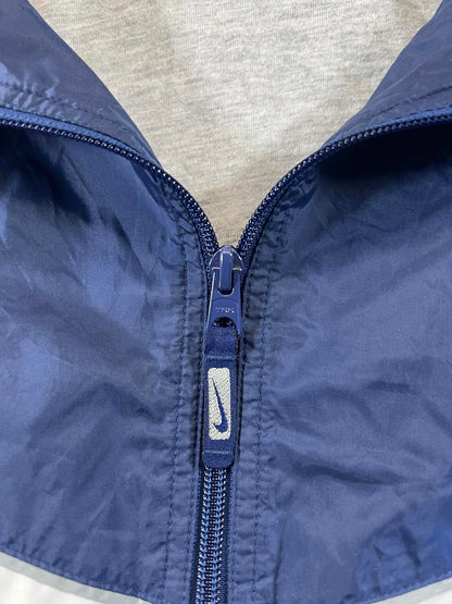 Vintage Nike Navy Blue and White Windbreaker Jacket XL