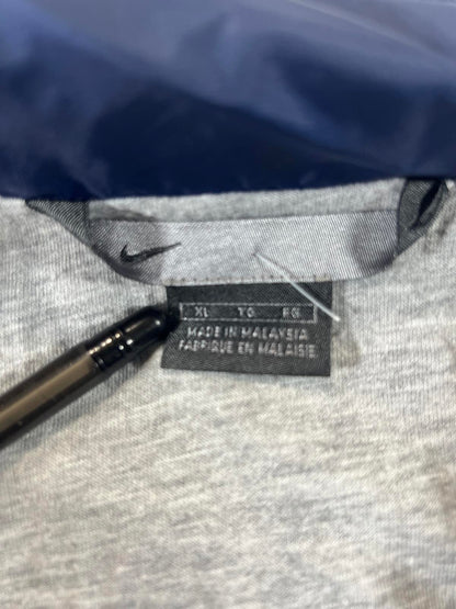 Vintage Nike Navy Blue and White Windbreaker Jacket XL