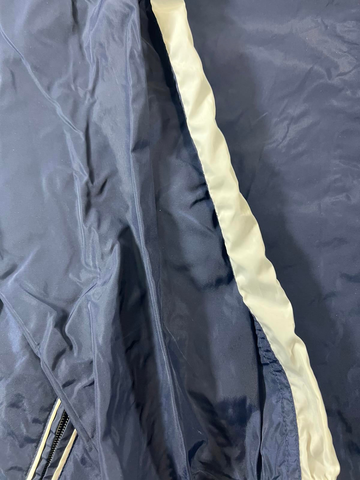 Vintage Nike Navy Blue and White Track Jacket