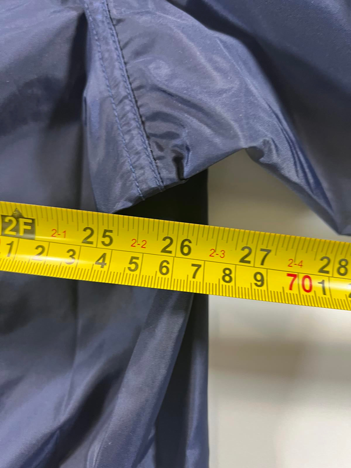 Vintage Nike Navy Blue and White Track Jacket