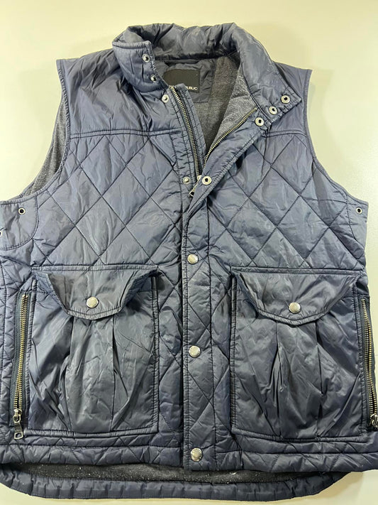 Banana Republic Quilted Navy Blue Vest M