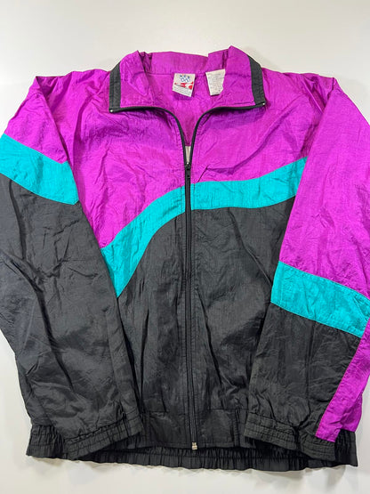Vintage USA Olympic Nylon Windbreaker Jacket M