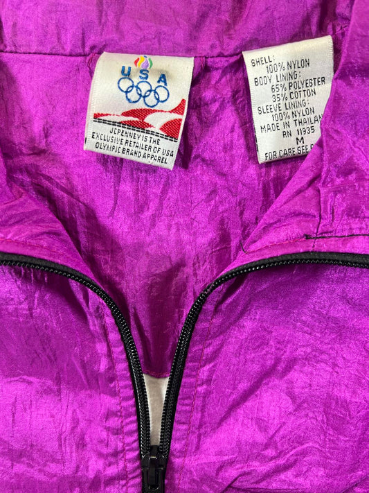 Vintage USA Olympic Nylon Windbreaker Jacket M