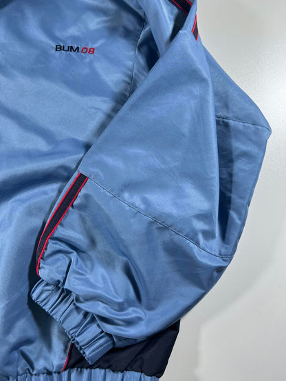 Vintage b.u.m. Equipment Men's Blue Windbreaker Jacket M