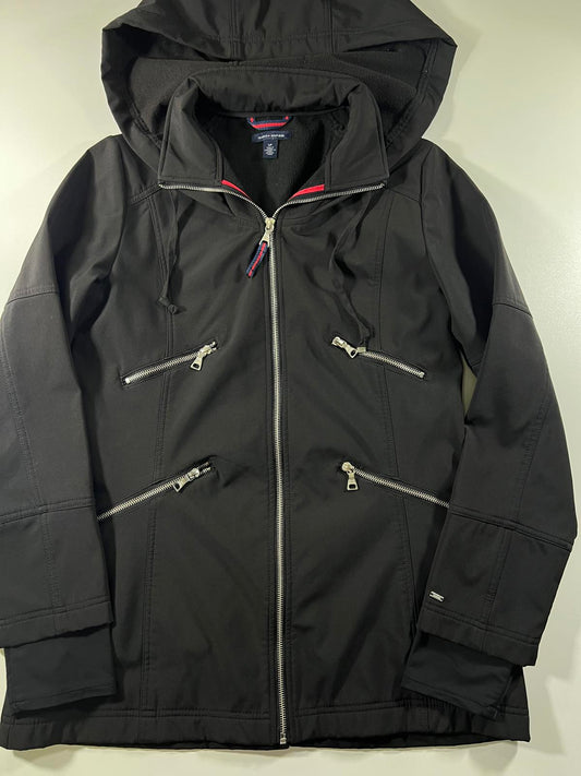 Tommy Hilfiger Black Hooded Softshell Jacket S