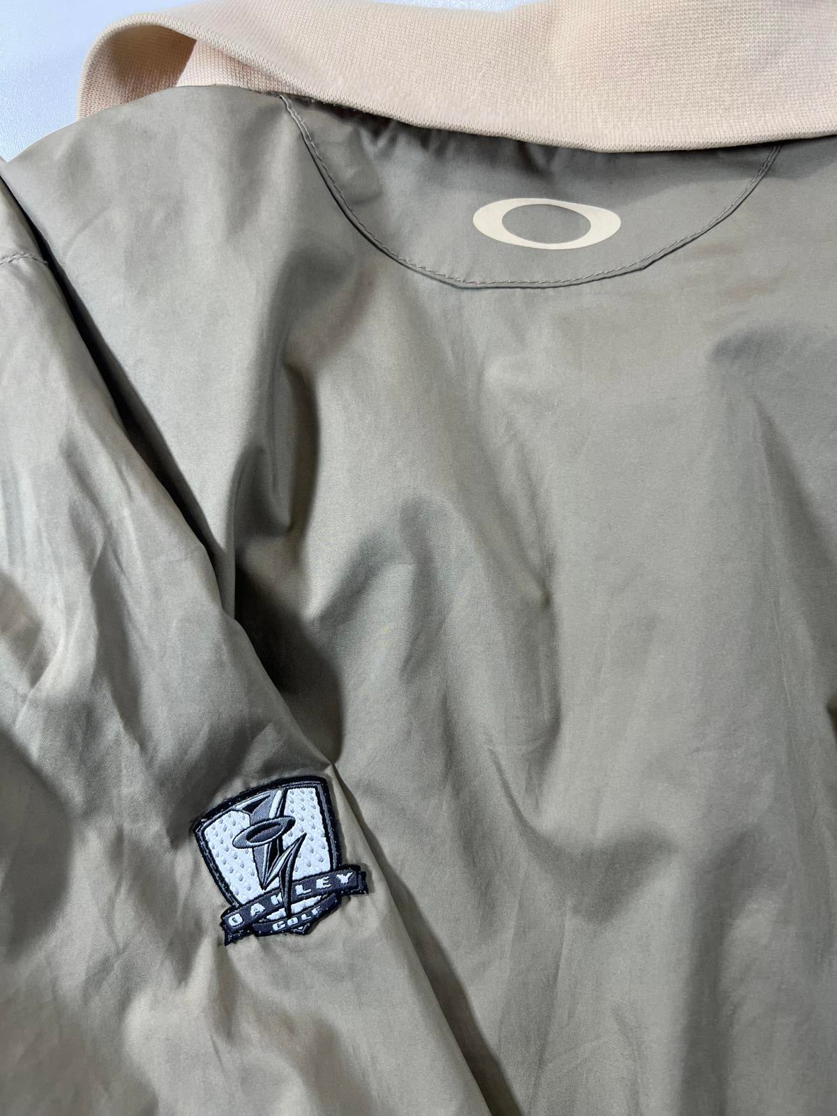 Vintage Oakley Men's Lightweight Beige Windbreaker Jacket M