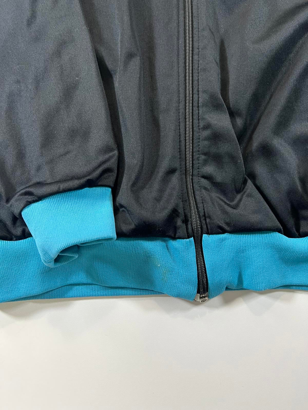 Vintage Puma Black and Turquoise Track Jacket, Size M