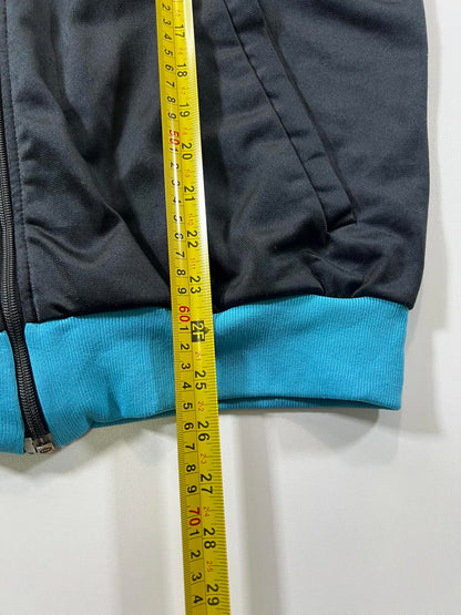 Vintage Puma Black and Turquoise Track Jacket, Size M