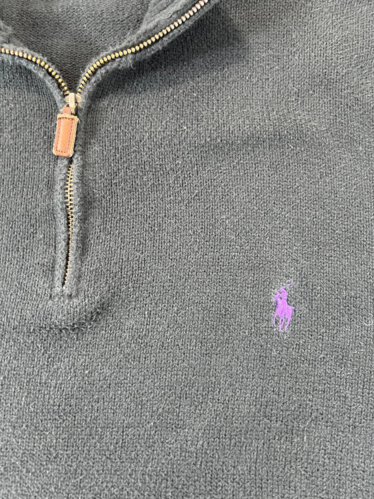 Polo Ralph Lauren Men's Black Half-Zip Sweater Size 3XLT