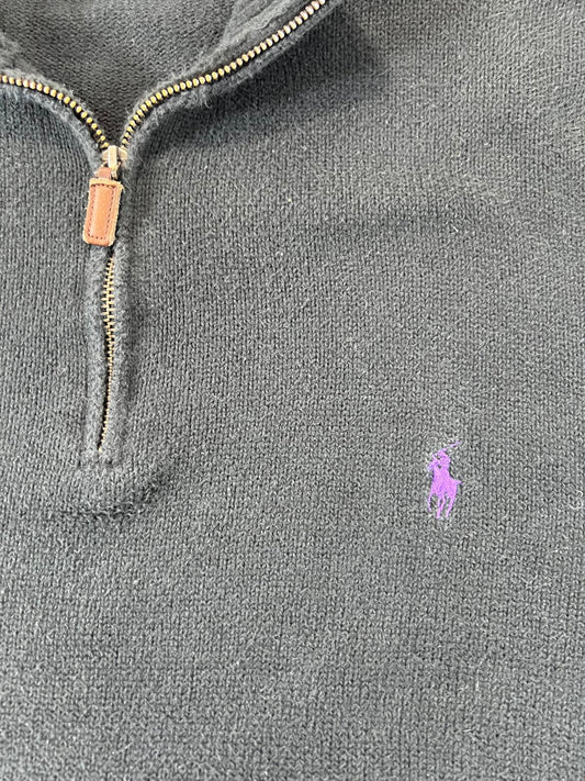 Polo Ralph Lauren Men's Black Half-Zip Sweater Size 3XLT