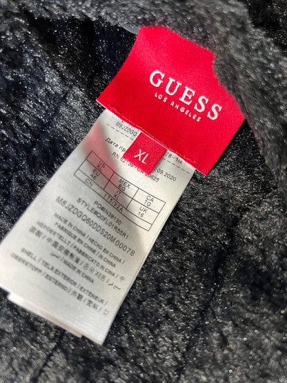 Guess Women's Black Faux Fur reversible insulated Vest XL
