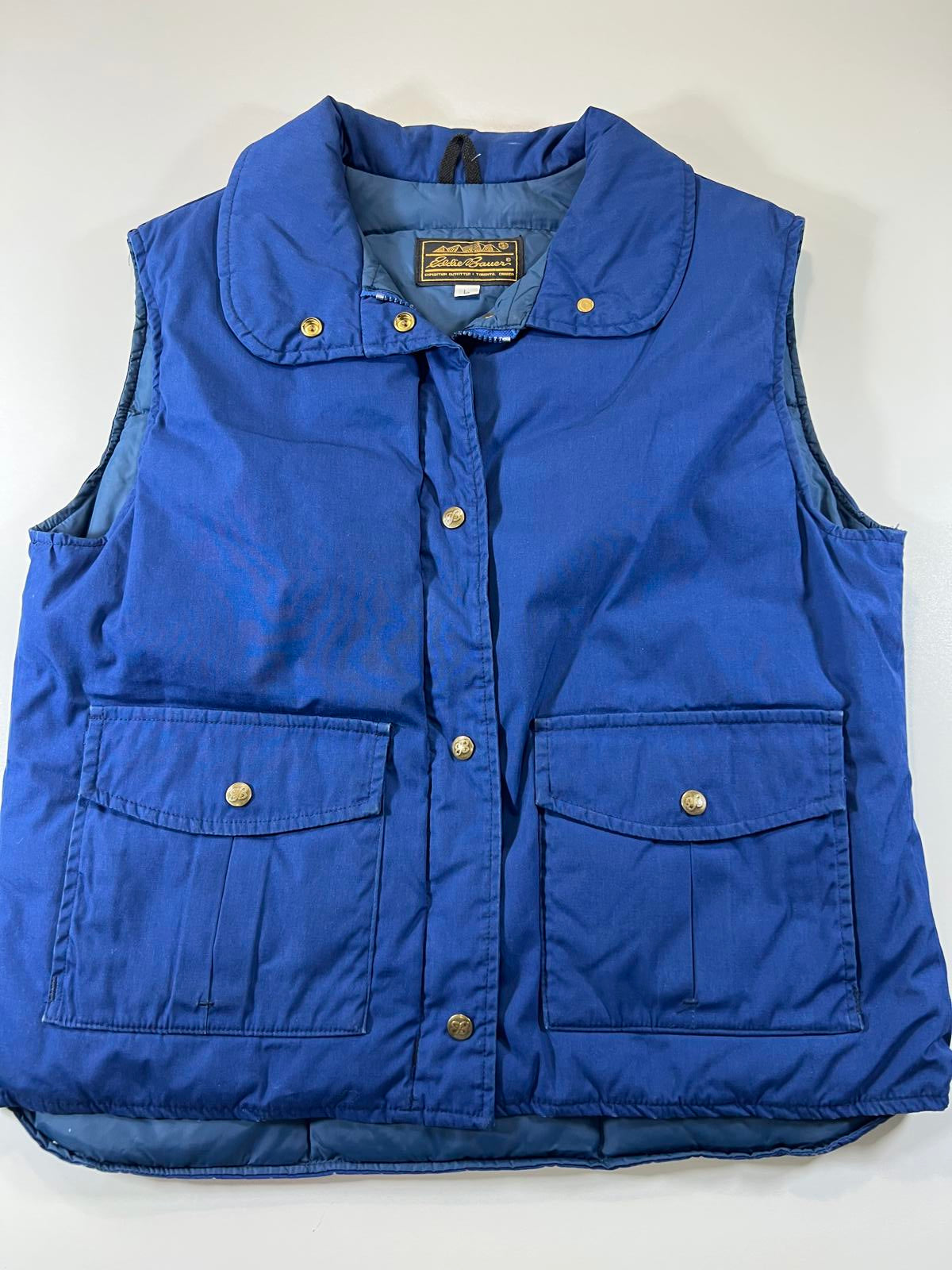 Vintage Eddie Bauer Blue Puffer Vest L