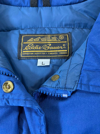 Vintage Eddie Bauer Blue Puffer Vest L