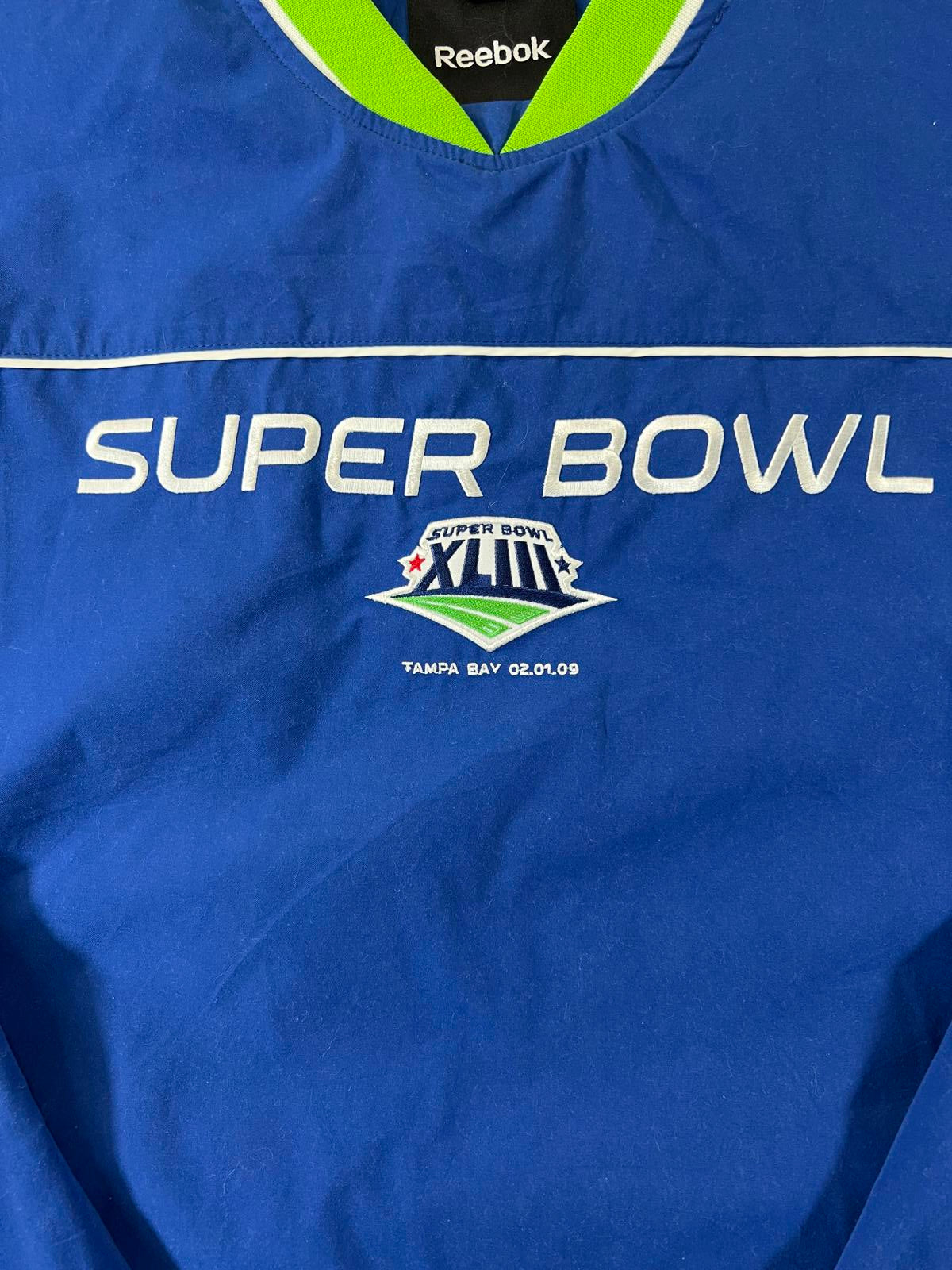 Reebok Super Bowl XLIII Pullover Jacket M