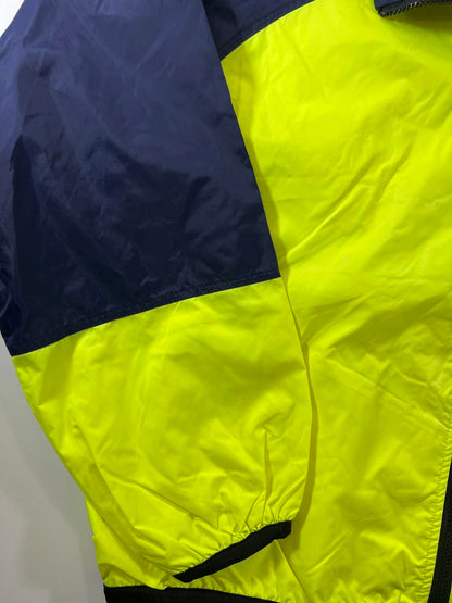 Vintage Adidas Men's Windbreaker Jacket Yellow Navy Size M