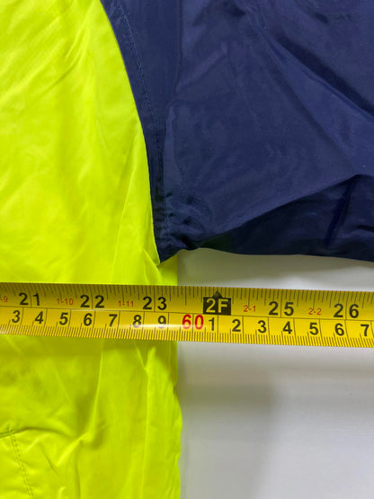 Vintage Adidas Men's Windbreaker Jacket Yellow Navy Size M