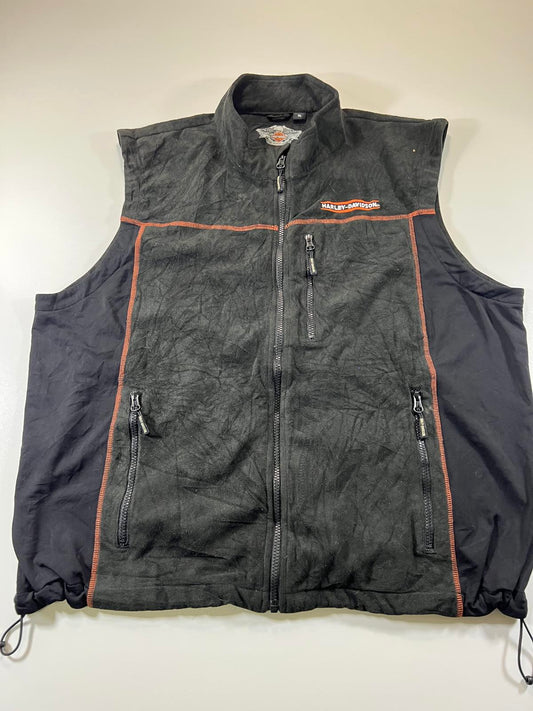 Harley-Davidson Men's XL Black Fleece Vest