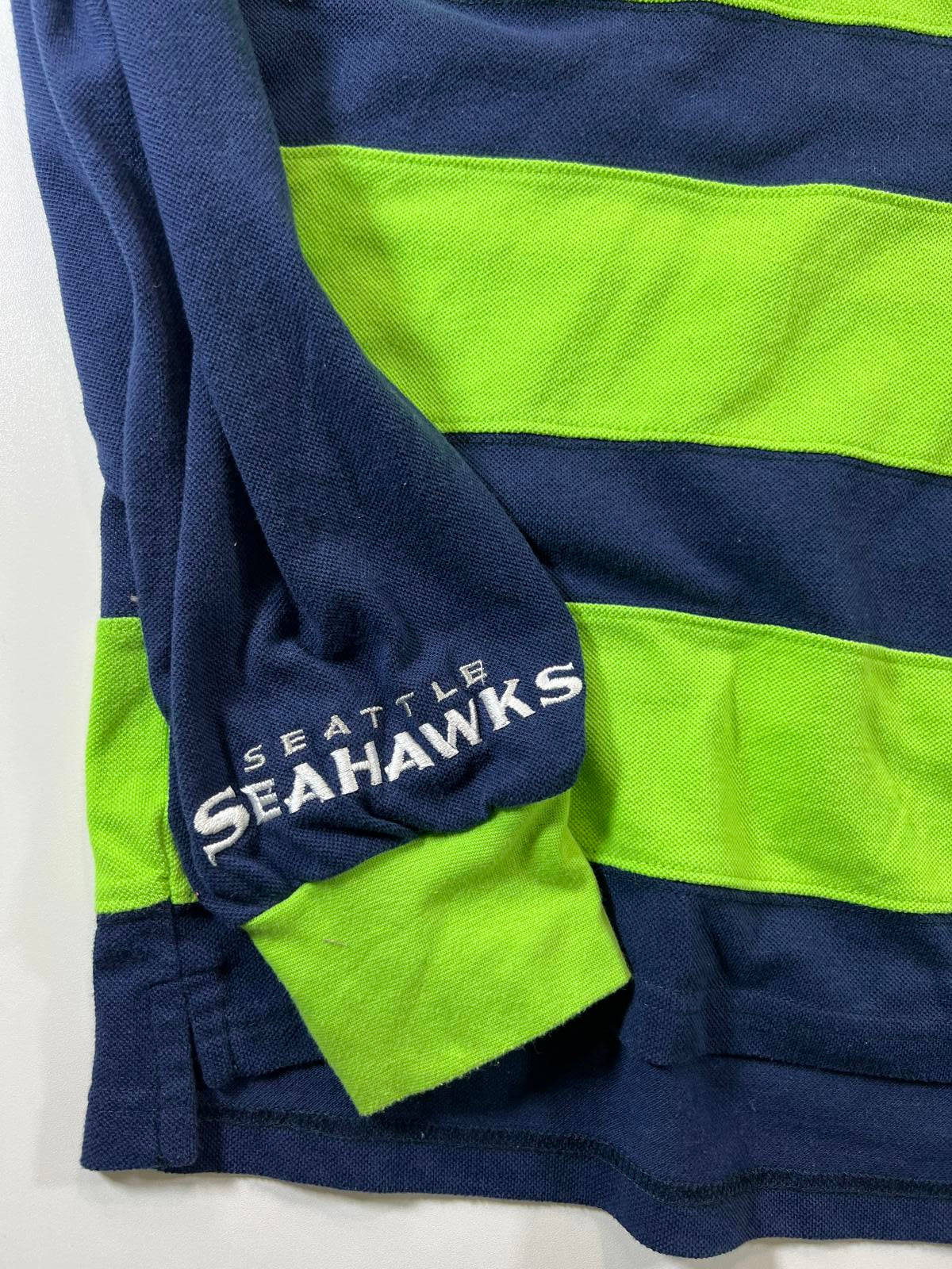 Retro team nfl Seattle Seahawks Striped Hoodie L