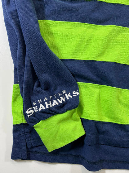 Retro team nfl Seattle Seahawks Striped Hoodie L