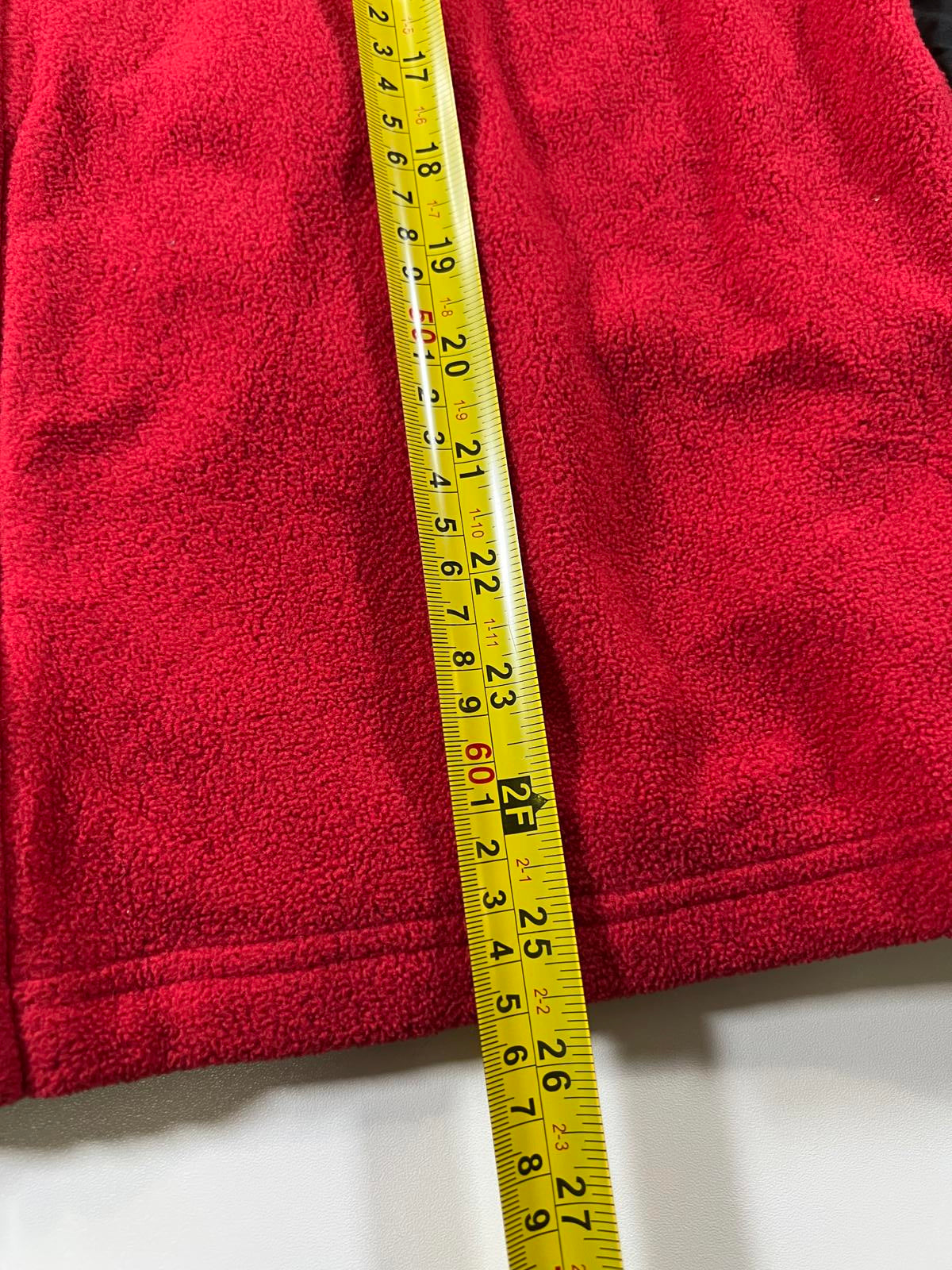 Nautica Red and Black Fleece Jacket with Full Zip