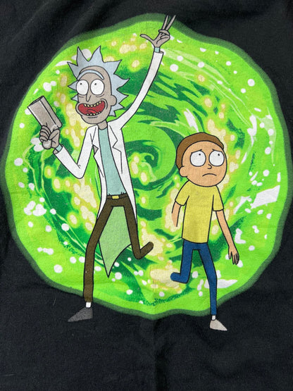 Rick and Morty Adult Swim Black Long Sleeve T-Shirt M