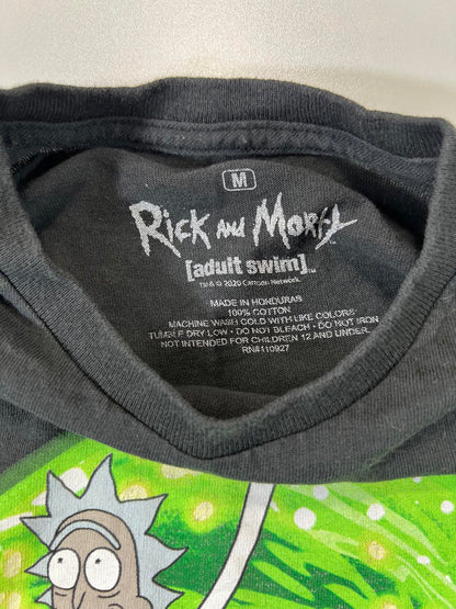 Rick and Morty Adult Swim Black Long Sleeve T-Shirt M