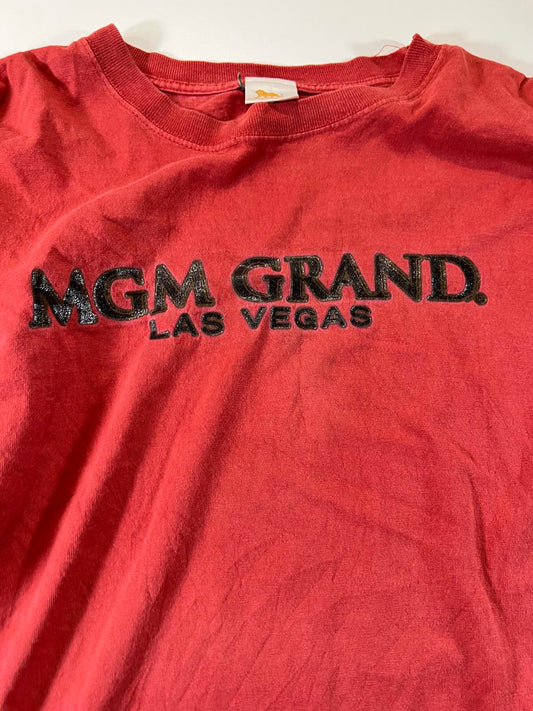MGM Grand Las Vegas Red Long Sleeve T-Shirt Lion Graphic 2XL