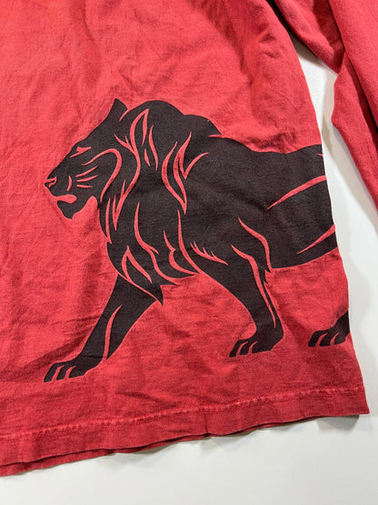 MGM Grand Las Vegas Red Long Sleeve T-Shirt Lion Graphic 2XL