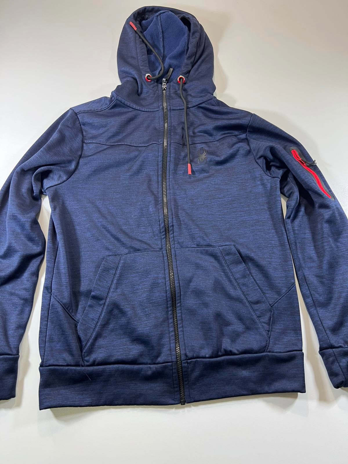 Spyder Men's Navy Blue Full-Zip Hoodie with Hood S