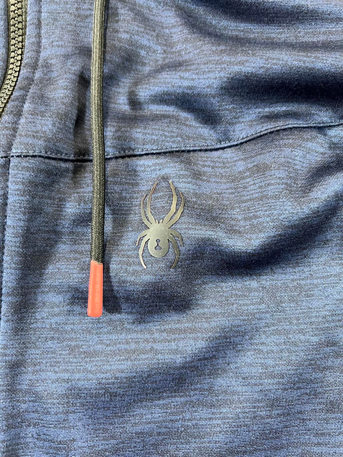 Spyder Men's Navy Blue Full-Zip Hoodie with Hood S