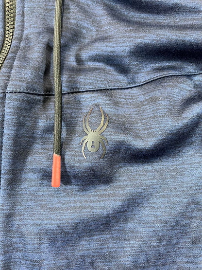 Spyder Men's Navy Blue Full-Zip Hoodie with Hood S