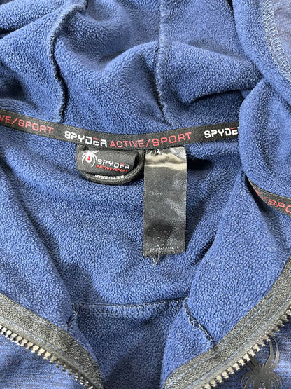 Spyder Men's Navy Blue Full-Zip Hoodie with Hood S