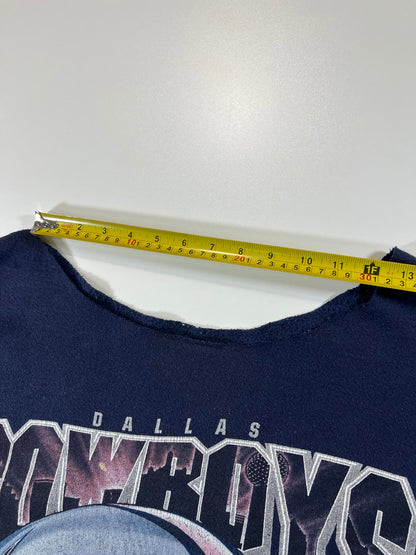 Dallas Cowboys Navy Blue cropped Graphic Sweatshirt L