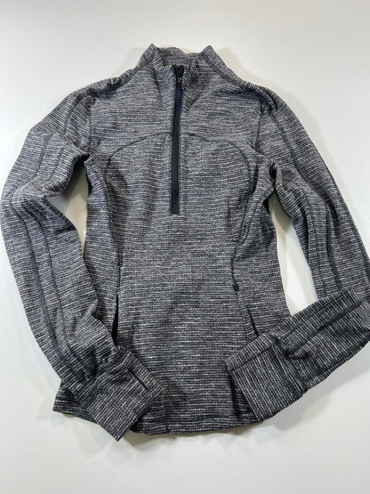 Lululemon Run Briskly 1/2 Zip Pullover in Coco Pique S