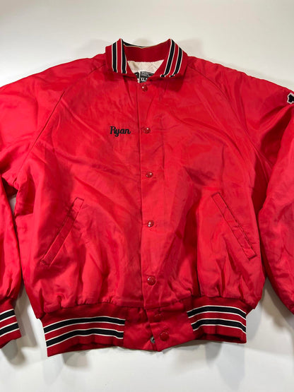 Don Allison Athletic Red Quilted Varsity Jacket XL