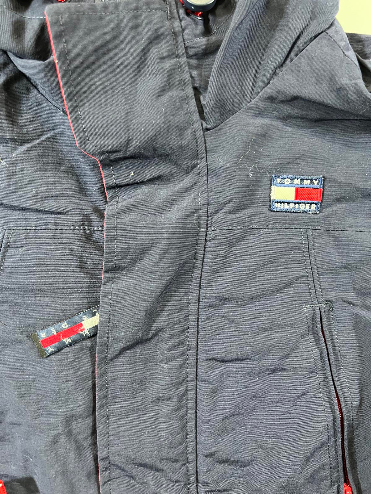 Tommy Hilfiger Youth Navy and Red Hooded Jacket S/P