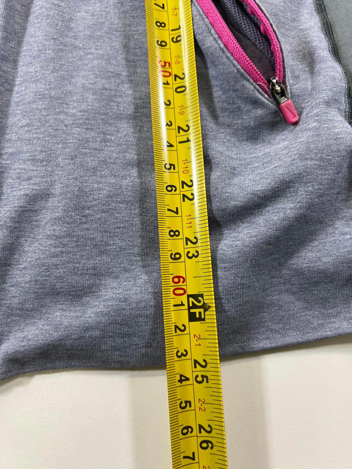 Nike Dri-FIT Grey and Pink Full-Zip Jacket, M