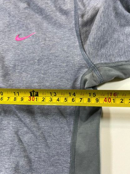 Nike Dri-FIT Grey and Pink Full-Zip Jacket, M