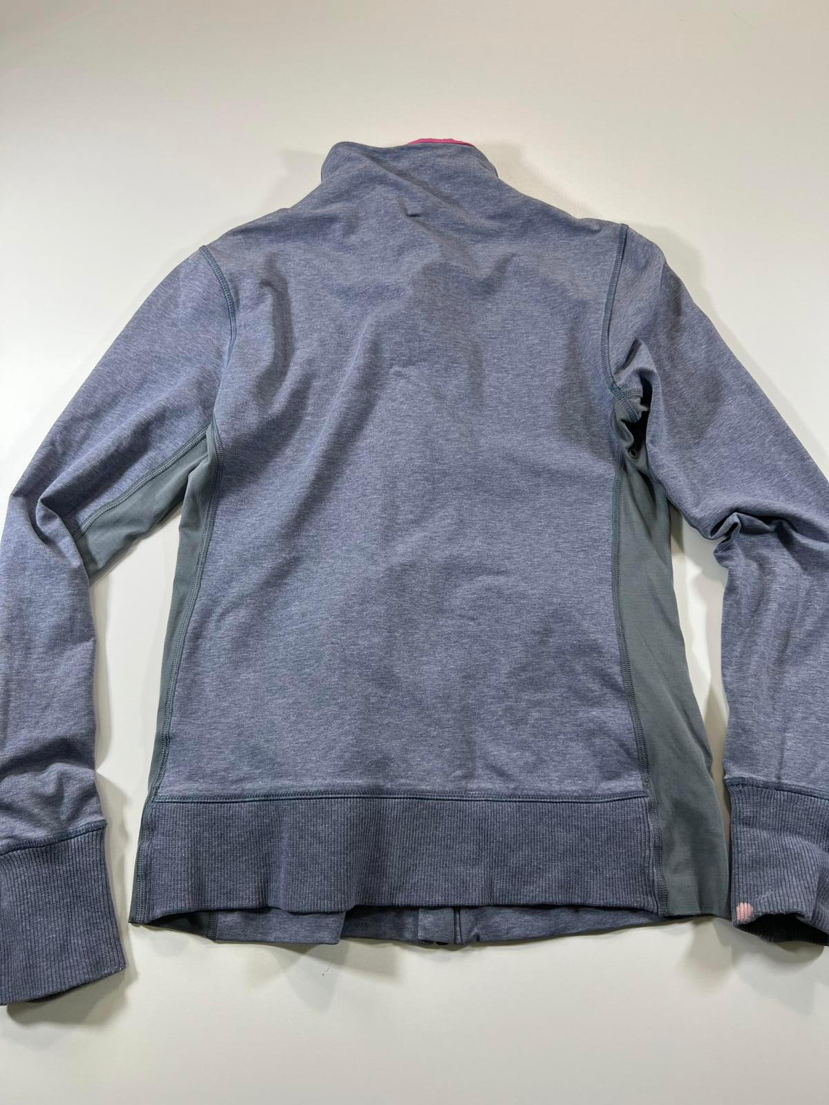 Nike Dri-FIT Grey and Pink Full-Zip Jacket, M