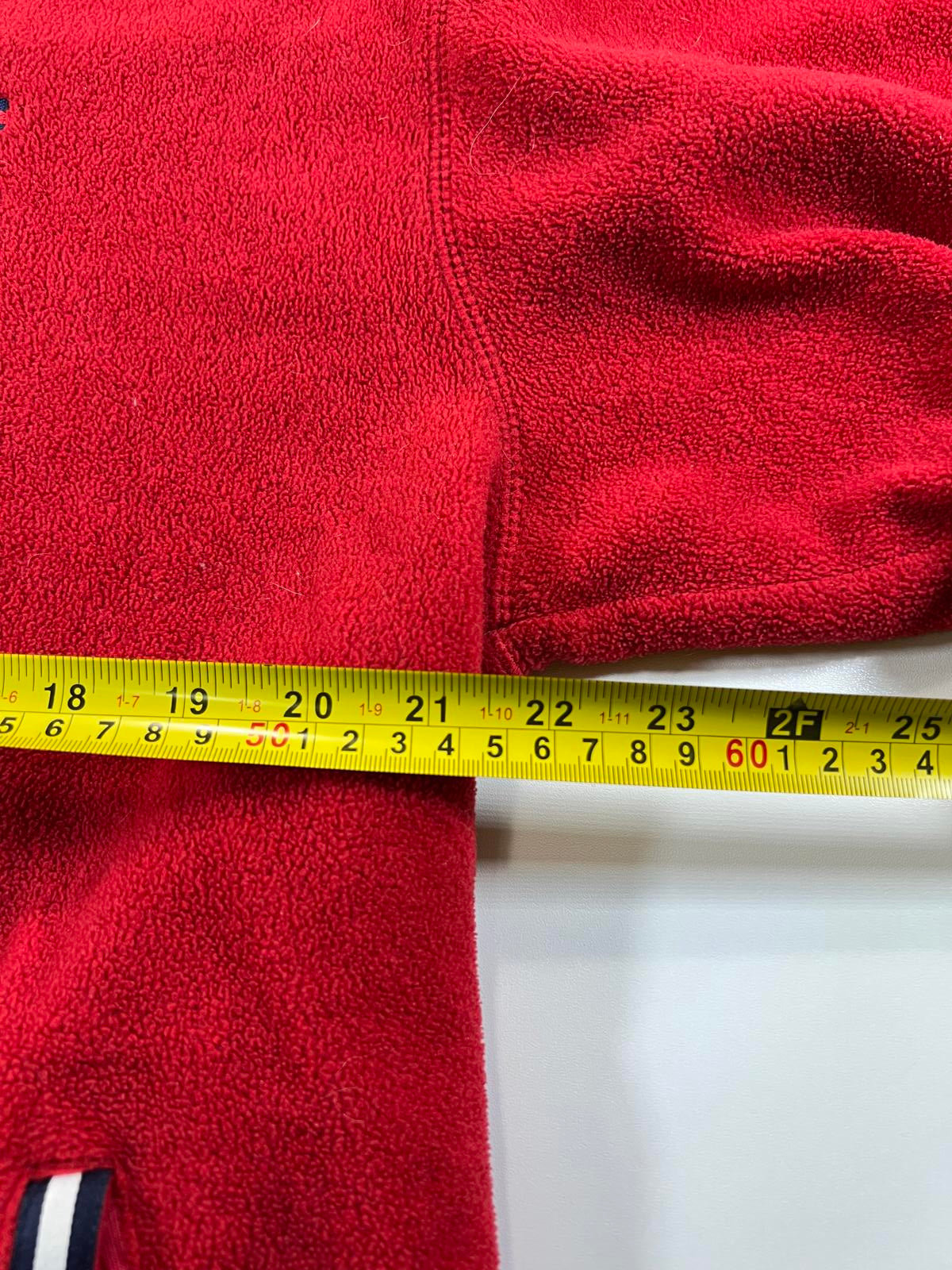 Tommy Jeans Red Fleece Half-Zip Pullover Sweater size L