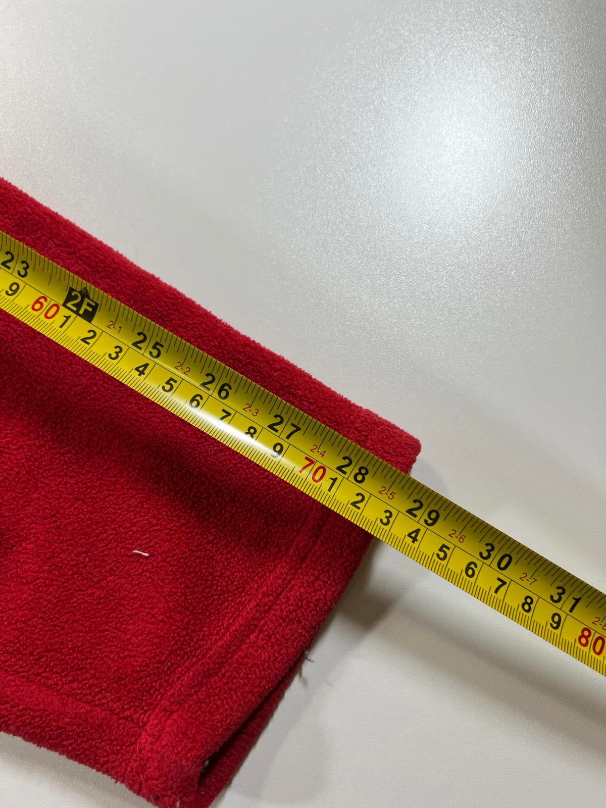 Tommy Jeans Red Fleece Half-Zip Pullover Sweater size L