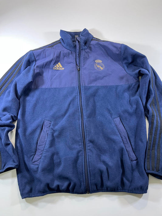 Retro Adidas Real Madrid Blue Fleece Jacket M