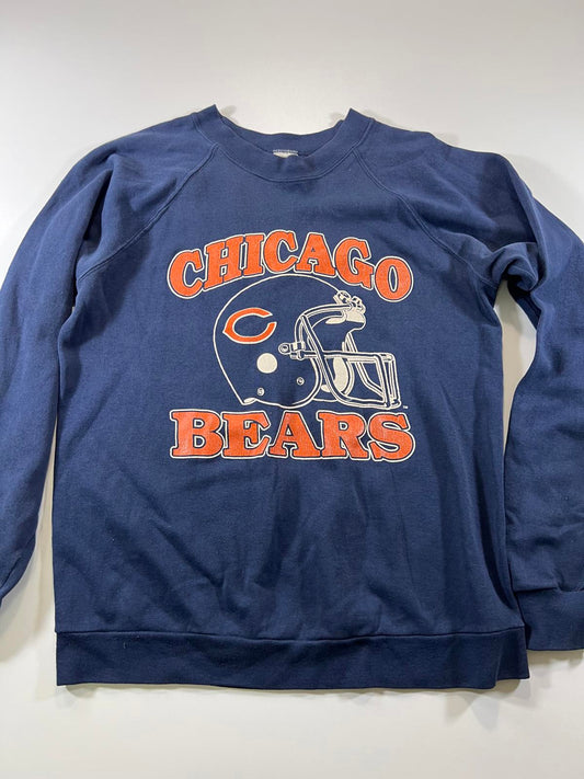 Chicago Bears Navy Blue Crewneck Sweatshirt L