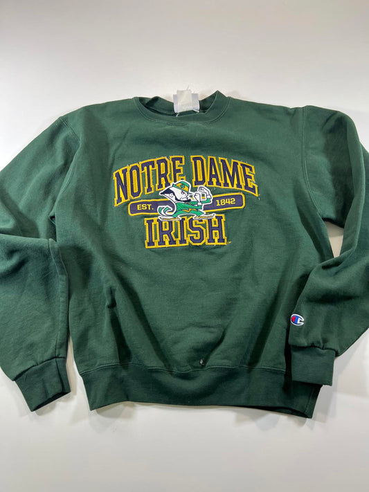 Champion Notre Dame Irish Green Crewneck Sweatshirt S