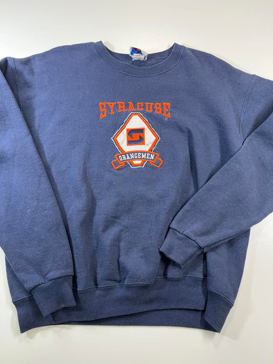Vintage Syracuse Orangemen Navy Blue Crewneck Sweatshirt
