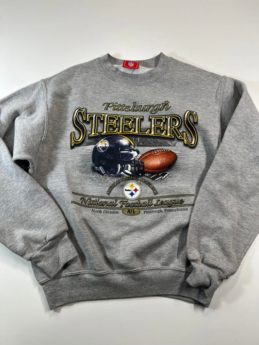 Vintage Pittsburgh Steelers NFL Grey Crewneck Sweatshirt S