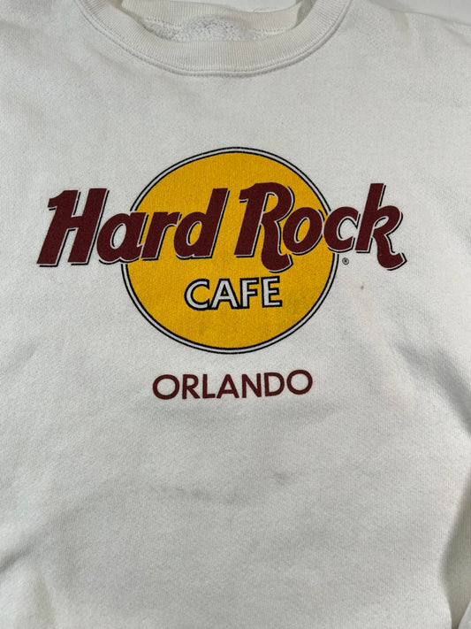 Vintage Hard Rock Cafe Orlando White Sweatshirt